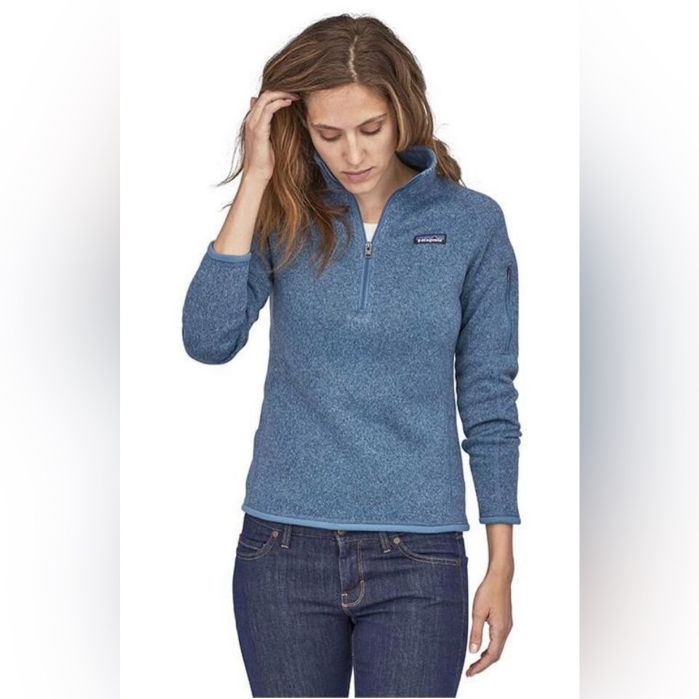 Patagonia Blue Zip-Up Sweater